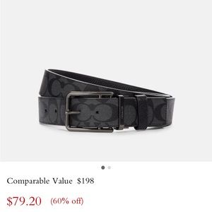 Black reversible coach belt